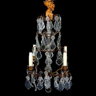 A crystal chandelier.