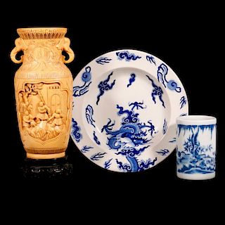 Three Asian style objects.