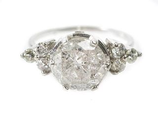 Custom Made 18k White Gold & Diamond Ring