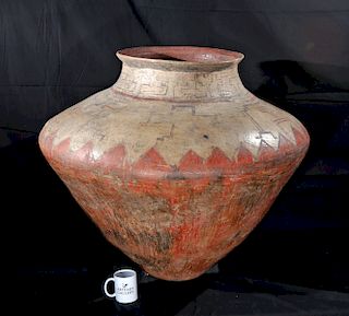 Enormous 20th C. Shipibo Pottery Jar - Chomo