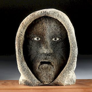 20th C. Nashookpuk Sculpture - "He Has Seen the Spirit"