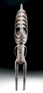 Mid-20th C. Papua New Guinea Wooden Initiation Figure