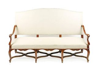 French Provincial Walnut Settee, 18th C.