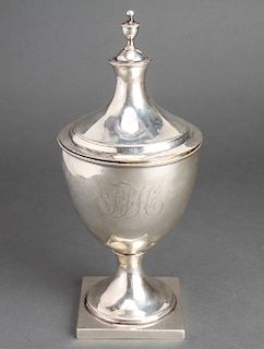 Robert Swan Coin Silver Covered Sugar Urn C. 1800