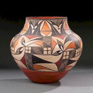 Acoma Four-color Pottery Jar