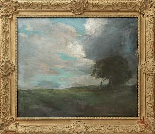 Samuel A Weiss "Landscape with Tree" Oil on Canvas