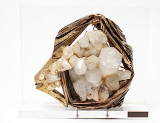Esther Fuhrman Bronze & Rock Crystal Sculpture