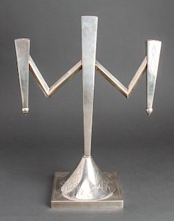 Mid-Century Sterling Art Mexico Silver Candelabra