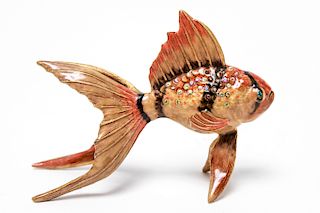 Jay Strongwater Enameled Goldfish Figurine