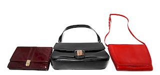 Salvatore Ferragamo Leather Handbags, Group of 3