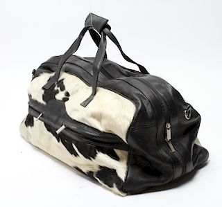 Cowhide & Leather Weekender Duffel Bag