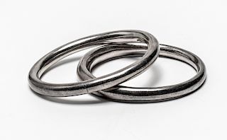 Jondell & Berad Modern Silver Bangle Bracelets 2