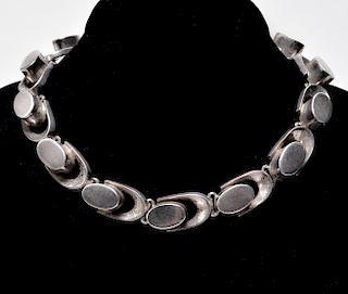 Modern Taxco Sterling Silver Necklace