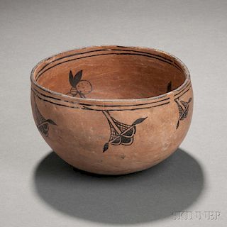 Cochiti Painted Pottery Bowl