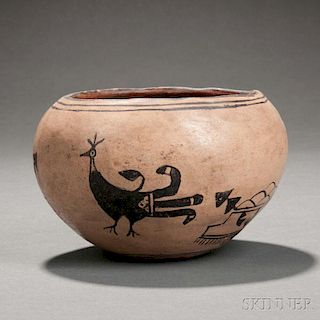 Small Cochiti Painted Pottery Bowl