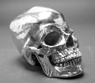 Skull Cast Aluminum Sculpture