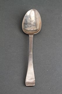 Early American Coin Silver Serving / Place Spoon