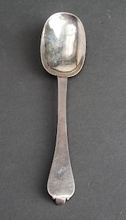 Early Silver Trefid Handle Rat Tail Spoon C. 1700