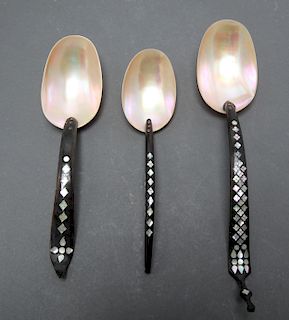 Mother-of-Pearl Shell & Horn Ladles / Spoons 3