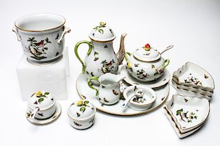 Herend Rothschild Bird Porcelain Coffee Service 14