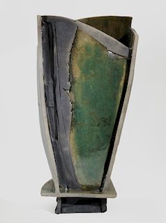 Striking Slab Ceramic Vase