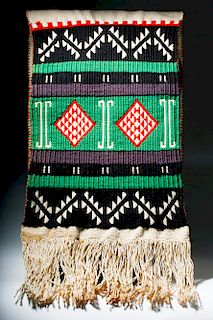 Hopi Indian Half Broadface Sash Textile