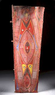 20th C. Papua New Guinea Ancestral Bark Painting
