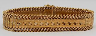 JEWELRY. Spanish 18kt Gold Articulated Bracelet.