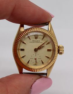 JEWELRY. Ladies 18kt Gold Rolex Oyster Perpetual