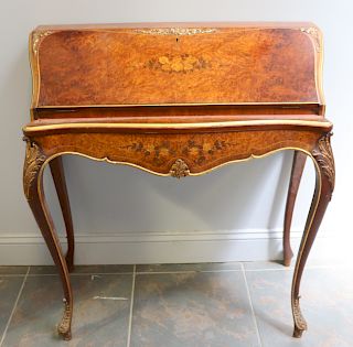 Antique Carved And Gilt Decorated  Writing Desk.