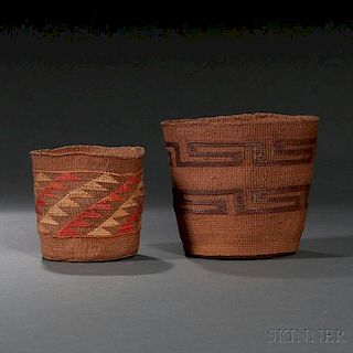 Two Tlingit Twined Baskets