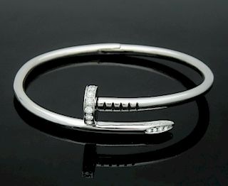 Cartier Juste Un Clou Gold Diamond Bracelet Size 16