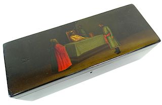 A Russian Lacquer Casket "An Audience with the Tsa
