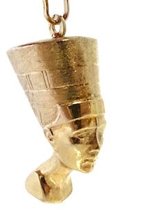 14 Karat Yellow Gold Egyptian Pendant