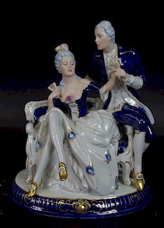 Large, Royal Dux Porcelain Group