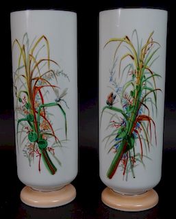 (2) Pair of European Porcelain Flower Vases