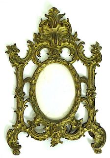 (1) One French Bronze Shell Design Picture Frame.