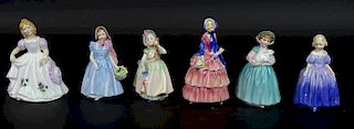 (6) Six Royal Doulton Porcelain Women Figures