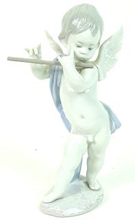 Lladro Angel Playing The Flute