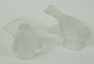 (2) Two Lalique France Birds