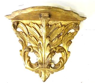 Mid Century Italian Gilt Carved Wood And Marble