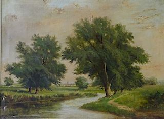 Landscape Oil Painting Signed Robert Mallet