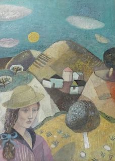 Gwyneth Johnstone (1915-2010) oil painting