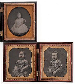 Three Sixth Plate Daguerreotypes of Children 
