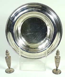 Edgeworth Sterling Silver Bowl And Salt & Peppers