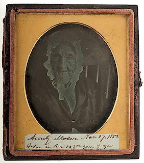 Sixth Plate Daguerreotype of Aunty Moser, 103 years of age 