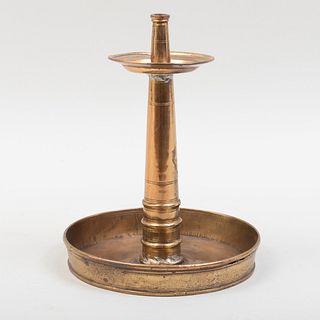 Tall Brass Candlestick, Probably Dutch 