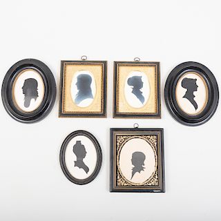 Group of Six Silhouettes