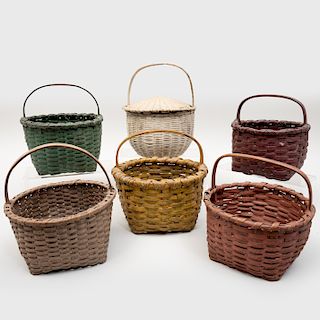 Group of Six Small Baskets