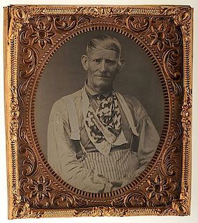 Sixth Plate Daguerreotype of an Aged Working Man 